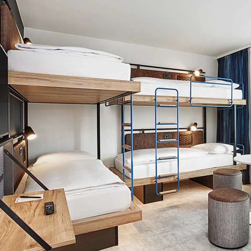 Giường gấp gỗ tầng cho gia đình/homestay