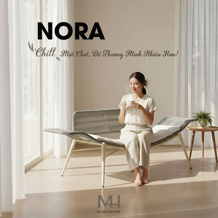 Ghế thư giãn dây rope Nora khung sắt sơn tĩnh điện 3 Ghế thư giãn NORA
