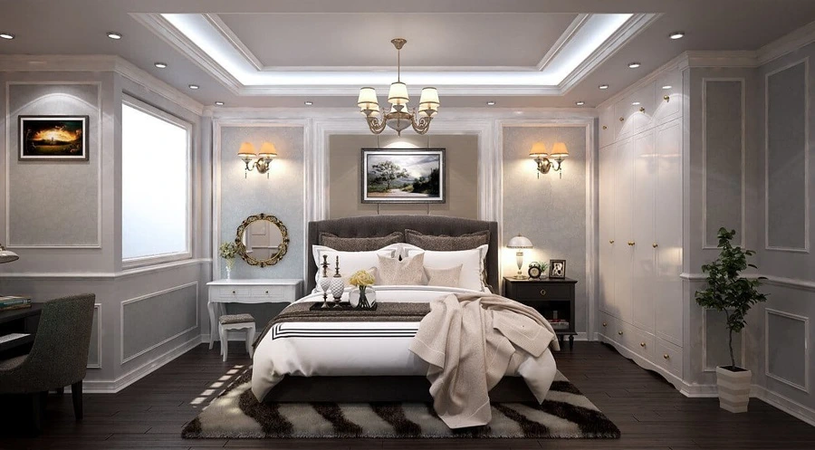 Nội thất tân cổ điển – Khám phá vẻ đẹp vượt thời gian từ phong cách cổ điển 8 Phòng ngủ tân cổ điển thiết kế sang trọng