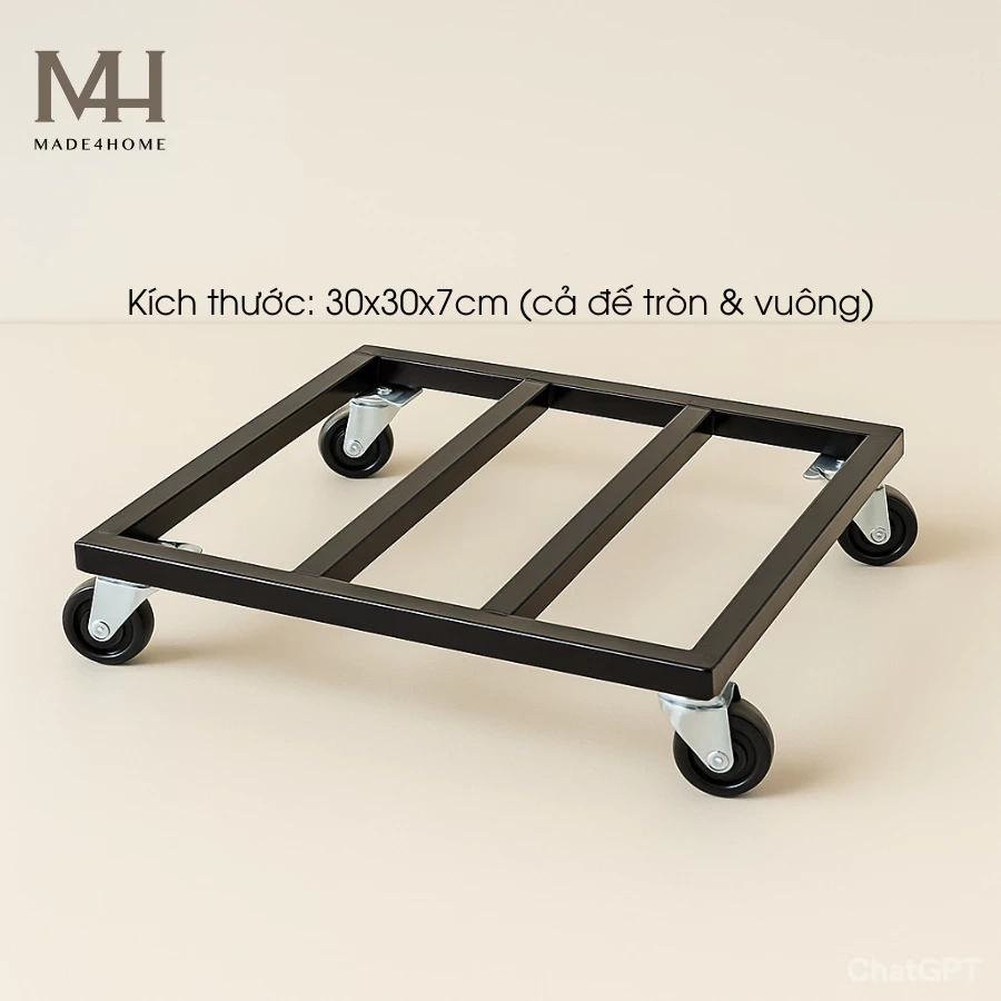 Đế lót sắt chậu cây sơn tĩnh điện 3 lớp – Bền đẹp, chịu lực 150kg 14 Đế lót sắt chậu cây sơn tĩnh điện 3 lớp
