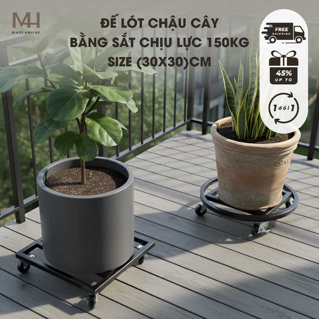 Đế lót sắt chậu cây sơn tĩnh điện 3 lớp – Bền đẹp, chịu lực 150kg 12 Đế lót sắt chậu cây sơn tĩnh điện 3 lớp – Bền đẹp, chịu lực 150kg