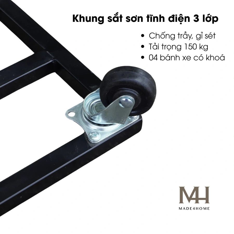 Đế lót sắt chậu cây sơn tĩnh điện 3 lớp – Bền đẹp, chịu lực 150kg 5 Đế lót sắt chậu cây sơn tĩnh điện 3 lớp – Bền đẹp, chịu lực 150kg - Ảnh 5