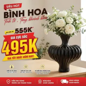 Bình Hoa Gốm Sứ Viora – Nghệ Thuật Tối Giản, Tôn Vinh Không Gian Sống