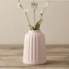 Bình hoa sứ Aionna trang trí decor họa tiết sọc Made4Home