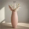 Bình hoa gốm sứ Nora trang trí decor dáng lượn sóng Made4Home - Kích thước 32x8cm