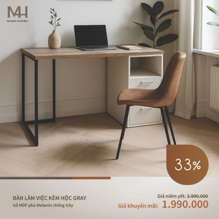 Mua Bàn Làm Việc Gỗ Cao Cấp – Giá Tốt & Chất Lượng