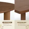 Bàn Trà Gỗ Made4Home – Bo Góc An Toàn, Veneer Tự Nhiên Cao Cấp Cho Phòng Khách Hiện Đại