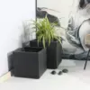 Rhine Square Poly Planter (Set Of 2) – Black 20 Rhine Square Poly Planter (Set Of 2) – Black