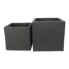 Rhine Square Poly Planter (Set Of 2) – Black 13 Rhine Square Poly Planter (Set Of 2) – Black