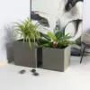 Rhine Square Poly Planter (Set Of 2) – Grey 19 Rhine Square Poly Planter (Set Of 2) – Grey