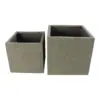Rhine Square Poly Planter (Set Of 2) – Grey 11 Rhine Square Poly Planter (Set Of 2) – Grey