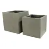 Rhine Square Poly Planter (Set Of 2) – Grey 13 Rhine Square Poly Planter (Set Of 2) – Grey
