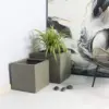 Rhine Square Poly Planter (Set Of 2) – Grey 17 Rhine Square Poly Planter (Set Of 2) – Grey