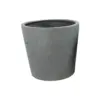 Rugen Cylindrical Round Poly Planter (Set Of 2) – Dark Grey