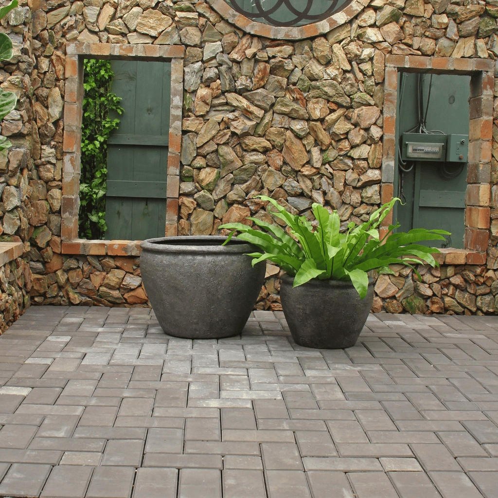 Terre Poly Planter (Set Of 2) – Grey 3 Terre Poly Planter (Set Of 2) – Grey - Ảnh 3