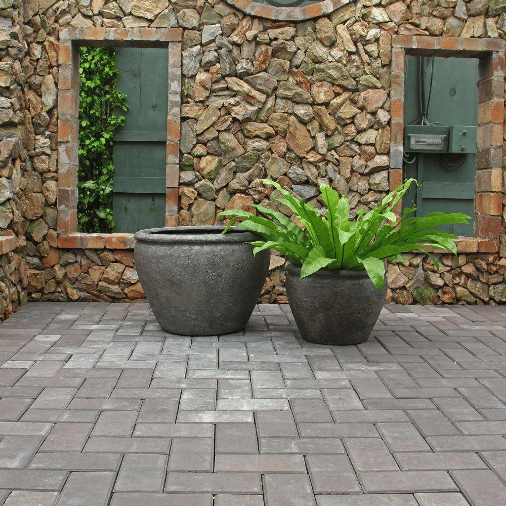 Terre Poly Planter (Set Of 2) – Grey 5 Terre Poly Planter (Set Of 2) – Grey - Ảnh 5