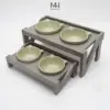 Chén Ăn Thú Cưng Nâng Cao Kèm Kệ Gỗ – Thiết Kế Hiện Đại, Chống Gù Cho Chó Mèo