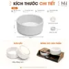 Chén Sứ Ăn Uống Cho Thú Cưng 16.5cm - Màu Trắng – Bát Sứ Cao Cấp Cho Chó Mèo