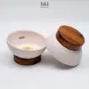 Chén Ăn Thú Cưng Gốm Sứ Kèm Đế Gỗ – Thiết Kế Nâng Cao, An Toàn Cho Chó Mèo