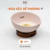 Chén Ăn Thú Cưng Gốm Sứ Kèm Đế Gỗ – Thiết Kế Nâng Cao, An Toàn Cho Chó Mèo