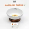 Chén Ăn Thú Cưng Gốm Sứ Kèm Đế Gỗ – Thiết Kế Nâng Cao, An Toàn Cho Chó Mèo