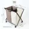 Giỏ Đựng Đồ 2 Ngăn Có Bánh Xe Made4Home – Phân Loại Đồ Gọn Gàng, Di Chuyển Linh Hoạt