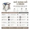 Giỏ Đựng Đồ 2 Ngăn Có Bánh Xe Made4Home – Phân Loại Đồ Gọn Gàng, Di Chuyển Linh Hoạt
