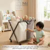 Giỏ Đựng Đồ 2 Ngăn Có Bánh Xe Made4Home – Phân Loại Đồ Gọn Gàng, Di Chuyển Linh Hoạt