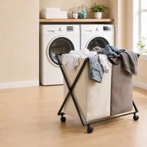 Home 42 Giỏ đựng đồ 2 ngăn có bánh xe Made4Home
