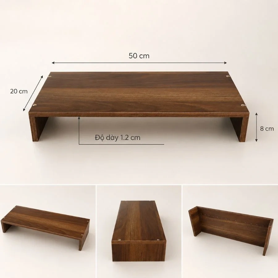 Kệ Để Màn Hình Máy Tính Gỗ MDF 50cm Made4Home – Tối Ưu Góc Làm Việc Gọn Gàng, Hiện Đại