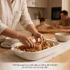 Khay nướng sứ Snow Made4Home có tay cầm chịu nhiệt cao