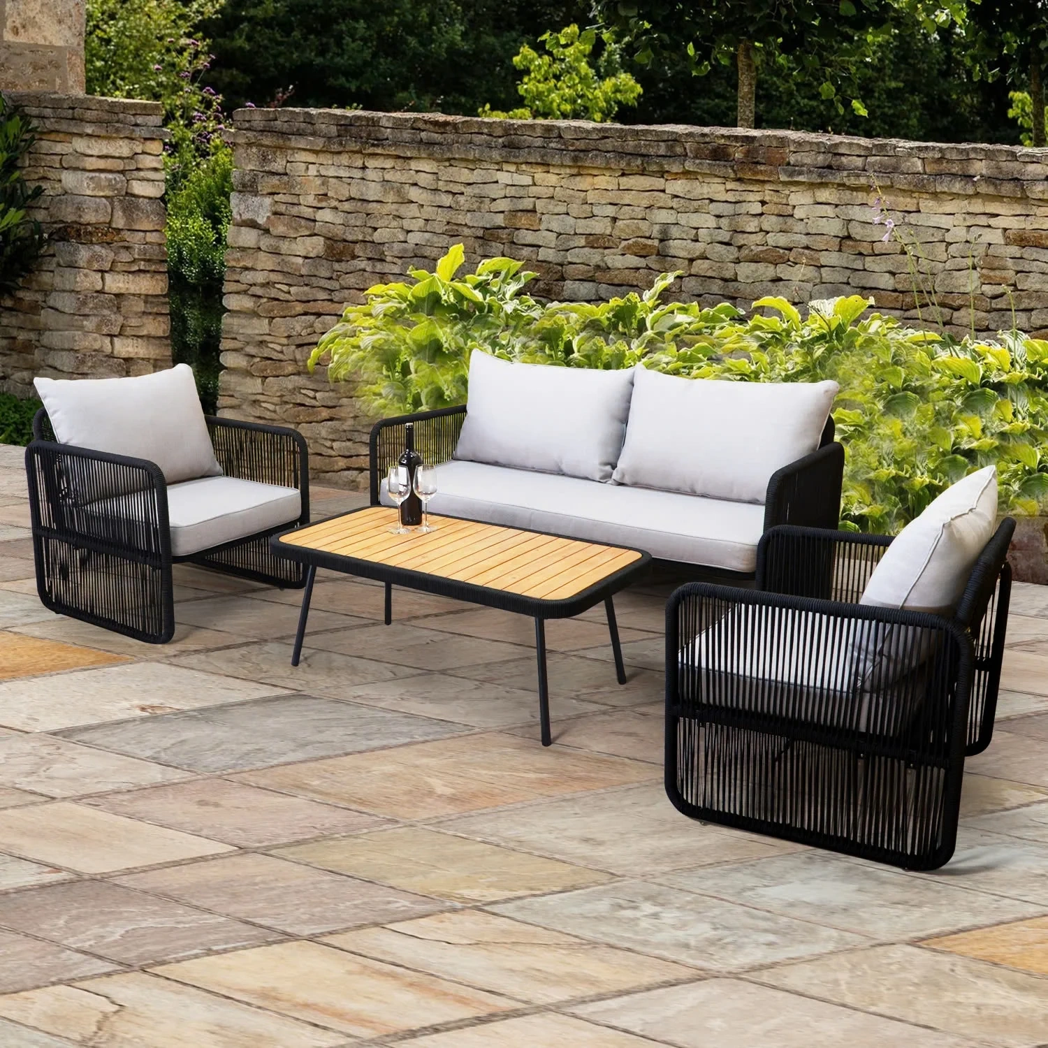 Bộ Sofa Ngoài Trời 4 Món Cao Cấp – Thiết Kế Hiện Đại Cho Sân Vườn & Ban Công 3 Bộ Sofa Ngoài Trời 4 Món Cao Cấp – Thiết Kế Hiện Đại Cho Sân Vườn & Ban Công - Ảnh 3