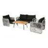 Bộ Sofa Ngoài Trời 4 Món Cao Cấp – Thiết Kế Hiện Đại Cho Sân Vườn & Ban Công 23 Bộ Sofa Ngoài Trời 4 Món Cao Cấp – Thiết Kế Hiện Đại Cho Sân Vườn & Ban Công