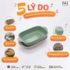Khay Nướng 24x14x5cm Made4Home – Thiết Kế Pastel Xinh Xắn, Tiện Dụng Cho Mọi Gian Bếp