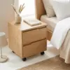 Tab 2 ngăn có bánh xe Aura Gỗ MDF 34 Tab 2 ngăn có bánh xe Aura Gỗ MDF