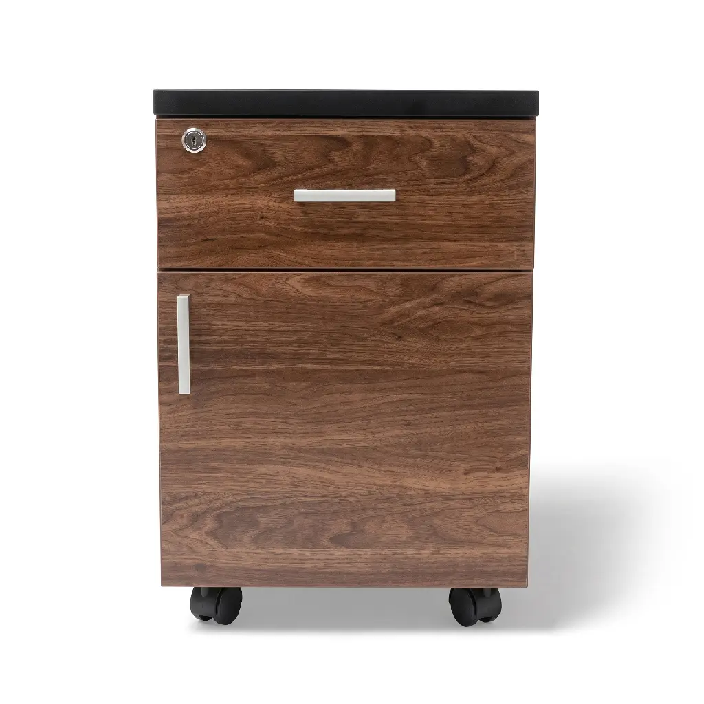 Tab văn phòng 2 ngăn có bánh xe - Gỗ MDF 4 Tab văn phòng 2 ngăn có bánh xe - Gỗ MDF - Ảnh 4