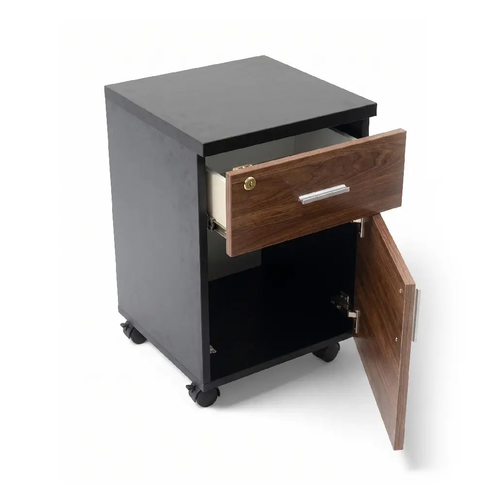 Tab văn phòng 2 ngăn có bánh xe - Gỗ MDF 7 Tab văn phòng 2 ngăn có bánh xe - Gỗ MDF - Ảnh 7