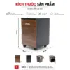 Tab văn phòng 2 ngăn có bánh xe - Gỗ MDF 14 Tab văn phòng 2 ngăn có bánh xe - Gỗ MDF