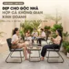 Bộ bàn ghế thư giãn Bistro dây rope VAMI – 2 ghế 1 bàn