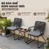 Bộ bàn ghế thư giãn Bistro dây rope VAMI – 2 ghế 1 bàn