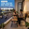 Bộ bàn ghế thư giãn Bistro dây rope VAMI – 2 ghế 1 bàn
