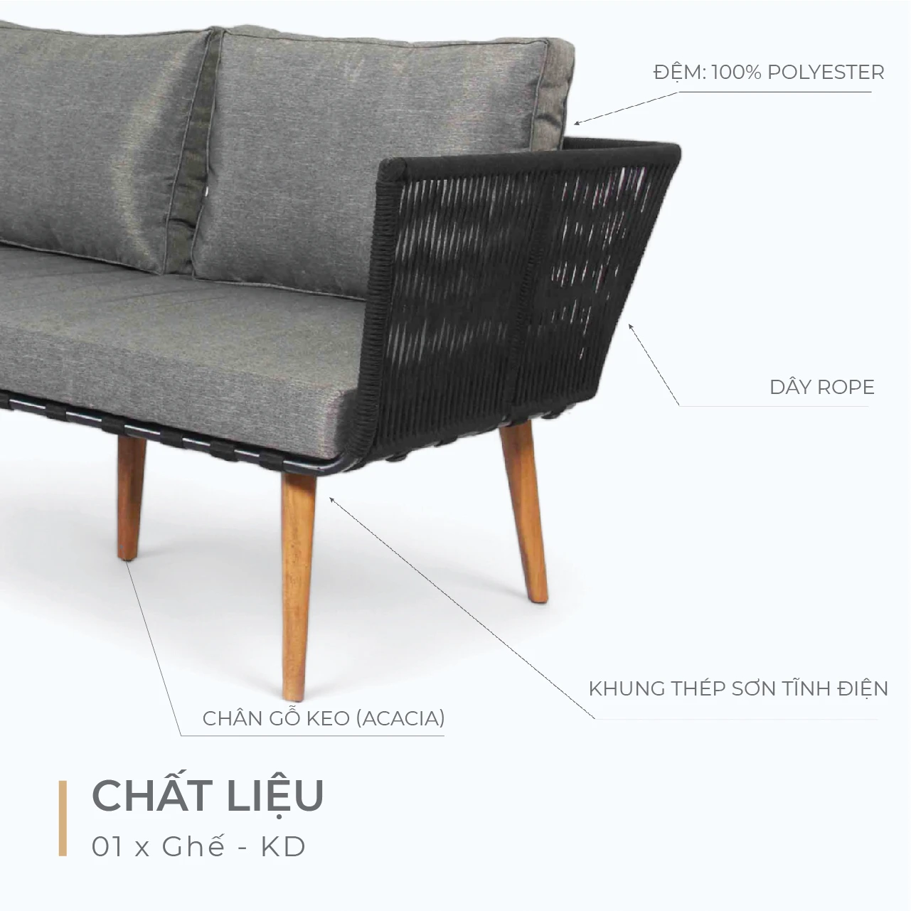 Bộ Sofa Dây Rope Luarca photo review