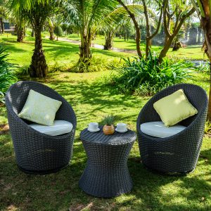 Bộ Bàn Ghế Xoay Mây Nhựa Barletta