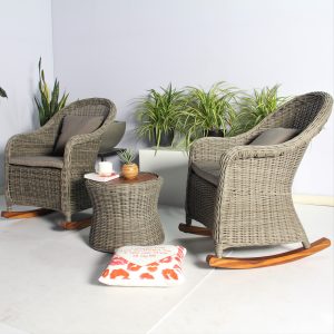 Bộ Bàn Ghế Bập Bênh Mây Nhựa Costa