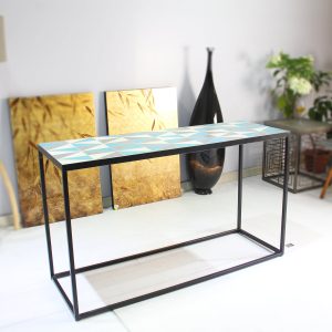 Bàn ăn hình chữ nhật caro