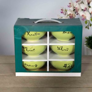 Bộ Set 6 Món Chén Khắc Tên Ý Nghĩa
