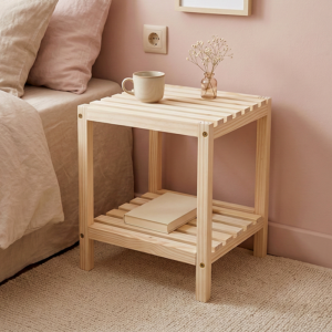 Kệ gỗ thông đa năng 2 tầng - Gỗ nhập khẩu, cứng cáp, không ẩm mốc.