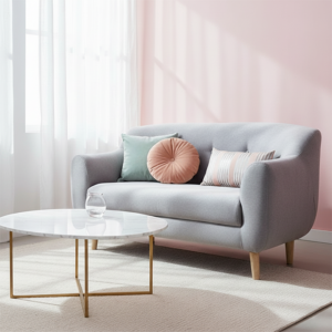 Sofa Agnes 1m4 – Ghế Sofa Nhỏ Gọn, Nệm Êm, Khung Gỗ Tự Nhiên