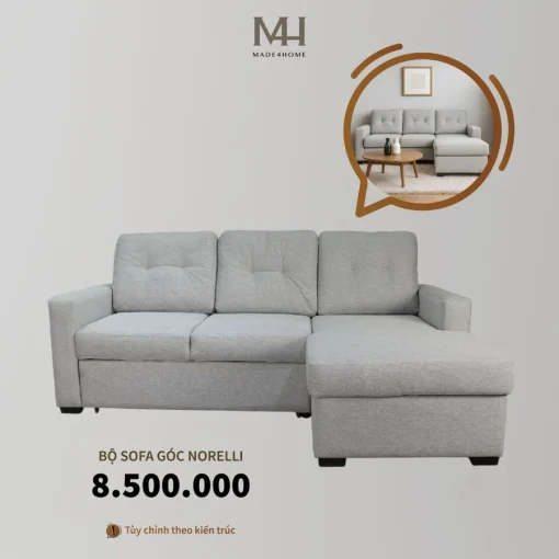 Bộ Sofa góc Norelli - Light Grey