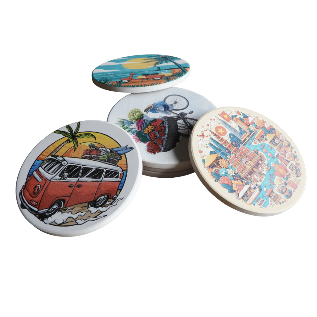 Đế Lót Ly Bằng Sứ